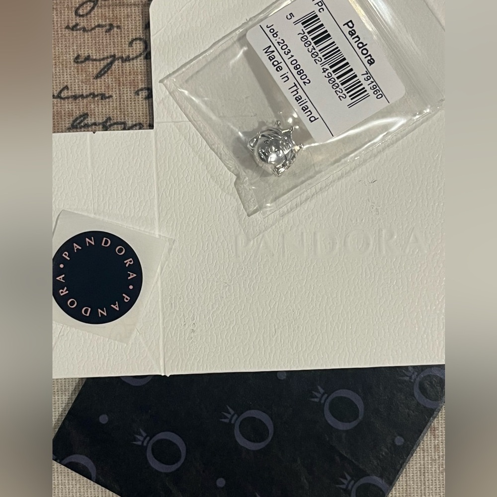 Pandora Silver Crown Charm Retired Precious Princess Little Girl new